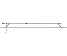 Rankiniu būdu ištraukiama markizė su LED, bordo, 600x300cm