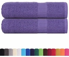 Rankšluostis Rankšluosčiai, FROGN, 2 vnt., violetiniai, 100x150 cm, 360 g/m²