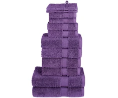 Rankšluostis Rankšluosčių rinkinys SOLUND, 12vnt., violetiniai, 600g/m²