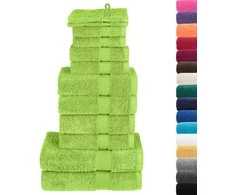 Rankšluostis Rankšluosčių rinkinys SOLUND, 12vnt., žali, 600g/m²