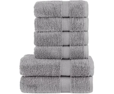 Rankšluostis Rankšluosčių rinkinys SOLUND, 6vnt., pilki, 600g/m²