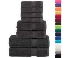 Rankšluostis Rankšluosčių rinkinys SOLUND, 8vnt., antracito, 600g/m²