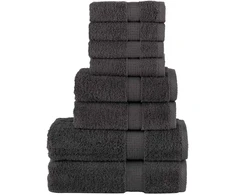Rankšluostis Rankšluosčių rinkinys SOLUND, 8vnt., antracito, 600g/m²