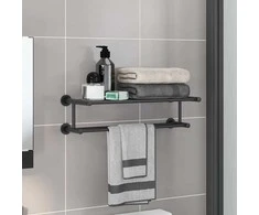 Rankšluosčių stovas Juoda 61 x 23 x 17 cm Nerūdijantis plienas
