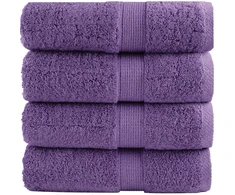 Rankšluostis Aukščiausios kokybės rankšluosčiai SOLUND, 4 vnt., violetiniai, 30x30 cm, 600 g/m²