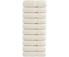 Rankšluostis Aukščiausios kokybės rankšluosčiai SOLUND, 10 vnt., kreminės spalvos, 30x30 cm, 600 g/m²