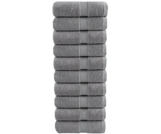 Rankšluostis Aukščiausios kokybės svečių rankšluosčiai SOLUND, 10 vnt., pilki, 30x50 cm, 600 g/m²