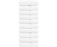 Rankšluostis Aukščiausios kokybės svečių rankšluosčiai SOLUND, 10 vnt., balti, 30x50 cm, 600 g/m²