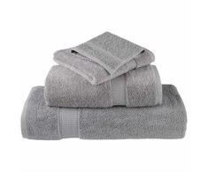 Svečių Rankšluostis SOLUND 4 pcs Pilka 15 x 21 cm 550 gsm
