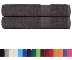 Rankšluostis Pirties rankšluosčiai, FROGN, 2 vnt., antracito spalvos, 80x200 cm, 360 g/m²