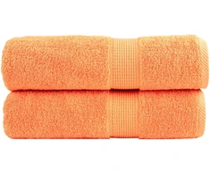Rankšluostis Premium dušo rankšluosčiai SOLUND 2 vnt Oranžiniai 70x140 cm 600 gsm