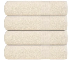 Rankšluostis Rankšluosčiai FROGN, 4 vnt., kreminės spalvos, 50x100 cm, 360 g/m²