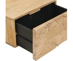 Rankų darbo naktinė spintelė Teak medžio rudas 40 x 30 x 20 cm