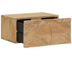 Rankų darbo naktinė spintelė Teak medžio rudas 40 x 30 x 20 cm