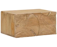 Rankų darbo naktinė spintelė Teak medžio rudas 40 x 30 x 20 cm