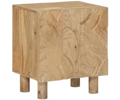 Rankų darbo naktinė spintelė Teak medžio rudas 40 x 30 x 45 cm