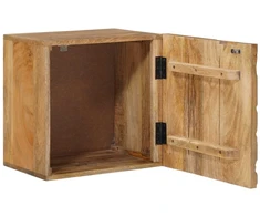 Rankų darbo naktinė spintelė Teak medžio rudas 40x30x40 cm