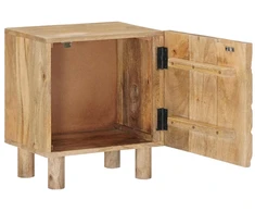 Rankų darbo naktinė spintelė Teak medžio rudas 40 x 30 x 45 cm