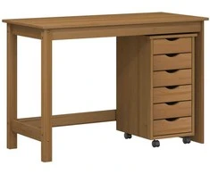 Rašomasis stalas ir riedantis kabinetas MOSS 2 pcs Medaus Ruda