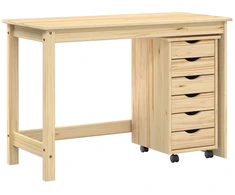 Rašomasis stalas ir riedantis kabinetas MOSS 2 pcs Ruda