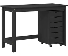 Rašomasis stalas ir riedantis kabinetas MOSS 2 pcs Juoda