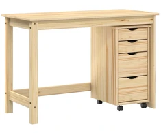 Rašomasis stalas ir riedantis kabinetas MOSS 2 pcs Ruda