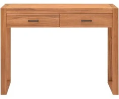 Rašomasis stalas su 2 stalčiais, 100x40x75cm, tikmedis