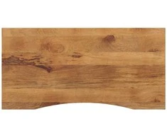 Rašomojo stalo stalviršis su linkiu, 140x60x2,5 cm, mango