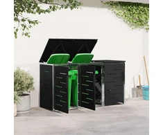 Atliekų dėžės saugojimas for 3 Bins 240L Nerūdijantis plienas