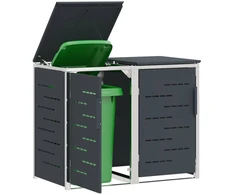Atliekų dėžės saugojimas for 2 Bins 240L Nerūdijantis plienas