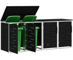 Atliekų dėžės saugojimas for 4 Bins 240L Nerūdijantis plienas