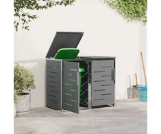 Atliekų dėžės saugojimas for 2 Bins 240L Nerūdijantis plienas