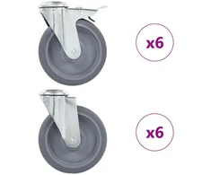 Ratukai, 12vnt., 125mm, pasukami, varžtu tvirtinami