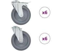 Ratukai, 12vnt., 125mm, pasukami, varžtu tvirtinami