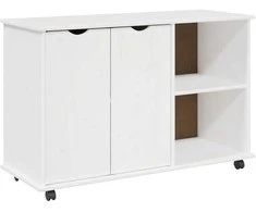 Ratuotas kabinetas Balta 100 x 39 x 65,5 cm Kietas pušies medis