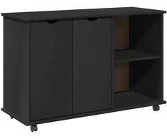 Ratuotas kabinetas Juoda 100 x 39 x 65,5 cm Kietas pušies medis