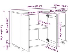 Ratuotas kabinetas Ruda 100 x 39 x 65,5 cm Kietas pušies medis