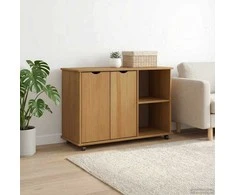 Ratuotas kabinetas su ratu Medus ruda 100 x 39 x 65,5 cm