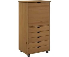 Ratuotas kabinetas su ratu Medus ruda 53 x 39 x 103 cm