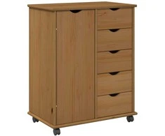 Ratuotas kabinetas su ratu Medus ruda 63,5 x 39 x 79 cm