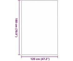 Durų kilimėlis Raudona ir Juoda 120 x 180 cm 100% poliamidas