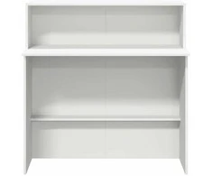 Registratūros stalas, baltas, 100x50x103,5 cm, inžinerinė mediena