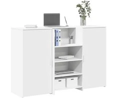 Registratūra, baltos spalvos, 155x50x103,5 cm, apdirbta mediena