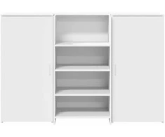 Registratūra, baltos spalvos, 155x50x103,5 cm, apdirbta mediena