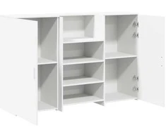 Registratūra, baltos spalvos, 155x50x103,5 cm, apdirbta mediena