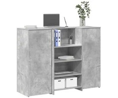 Registratūra, betono pilkas, 135x50x103,5 cm, apdirbta mediena