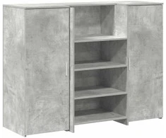 Registratūra, betono pilkas, 135x50x103,5 cm, apdirbta mediena