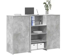 Registratūra, betono pilkas, 155x50x103,5 cm, apdirbta mediena