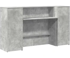 Registratūra, betono pilkas, 180x50x103,5 cm, apdirbta mediena