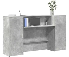 Registratūra, betono pilkas, 180x50x103,5 cm, apdirbta mediena